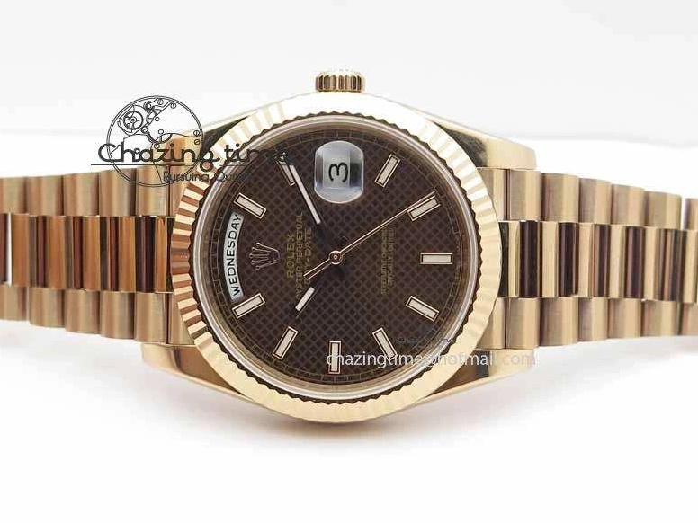RG On 228239 Day-Date Edition Brown RG 40mm President A3255 Noob Bracelet Best 1:1 Dial 0407